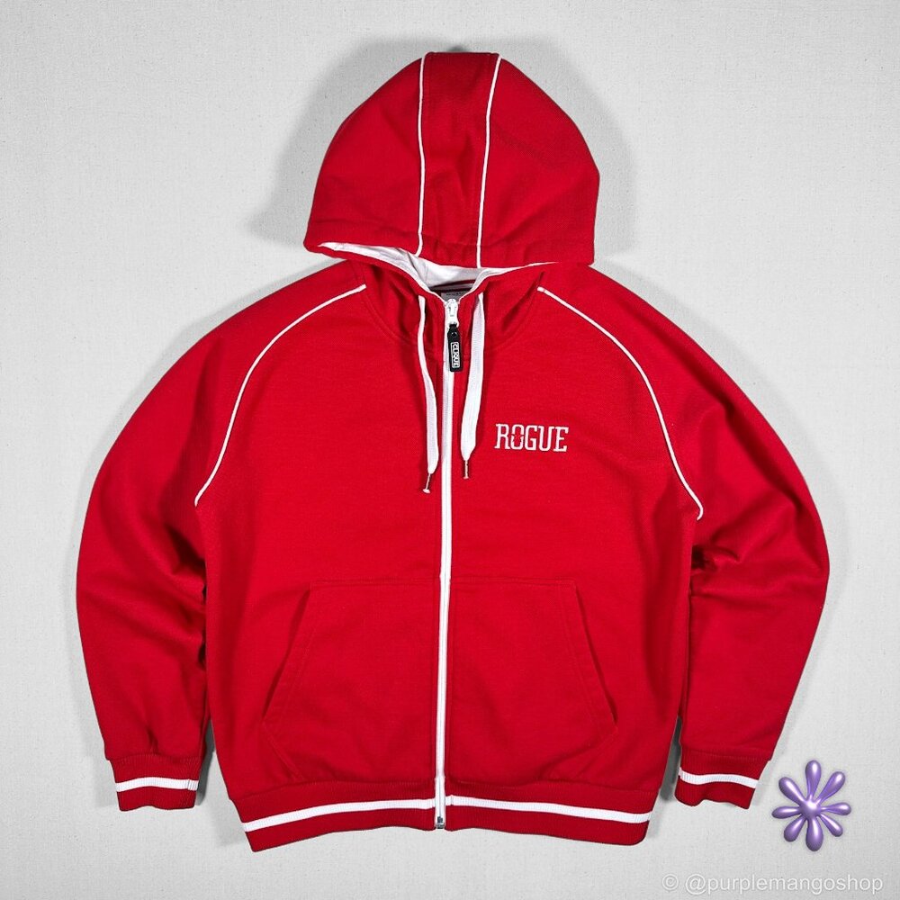 CLIQUE Rogue Ales‎ Red Zip-Up Hoodie | Mens | Small | Streetwear Athleisure